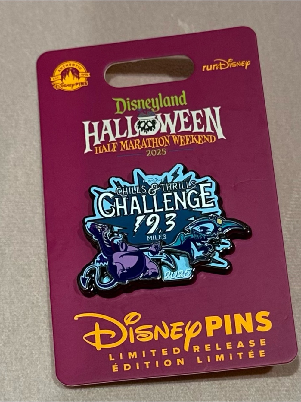 RunDisney Halloween Half Marathon Challenge 2025 Pin